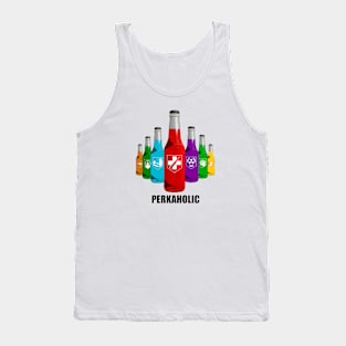 Zombie Perks in Triangle Perkaholic on Maroon Tank Top